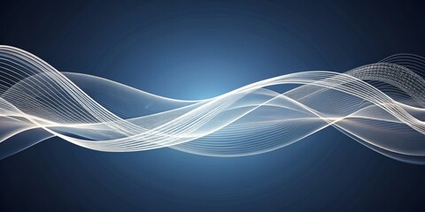 Wall Mural - Abstract White Wave on Blue Background, abstract , wave , design