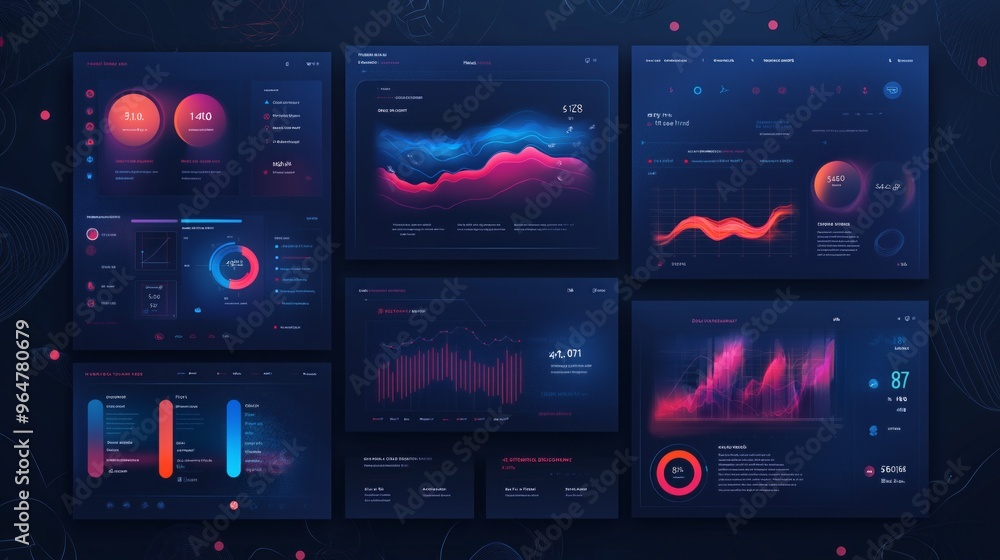 Visualization Theme modern user interface dashboard templates examples with dark theme and ...
