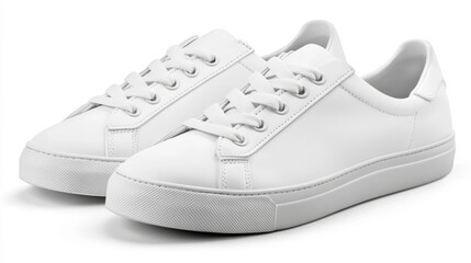 These are stylish white sneakers, perfect for showing off your text. The design focuses on the trendy white color.