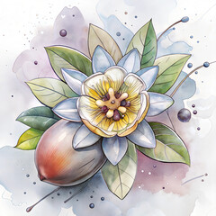 Passion flower illustration