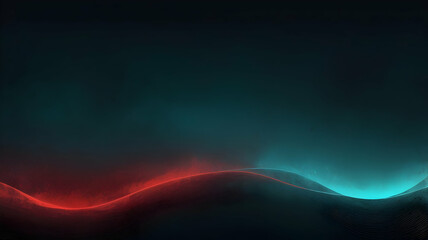 Wall Mural - A dark, black and deep turquoise  gradient background with subtle glowing effects.. Use as wallpaper or graphic resource