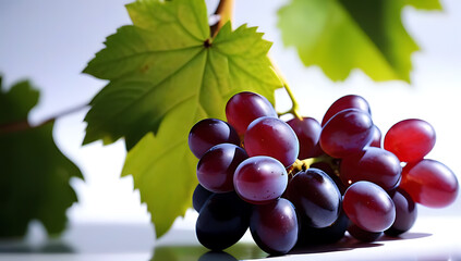 Wall Mural - wine grapes white background