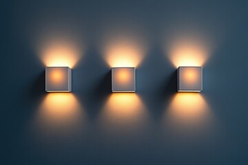 Three lights on a wall