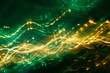 © Tanu - Swirling colors of green and yellow intertwine, creating an abstract representation of light trails that evoke movement and energy in a dark space.