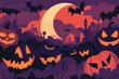 © zozankeskin - halloween background with pumpkins