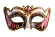 © Fotograf - A close-up view of a mask on a white background, ideal for use in fashion or design projects