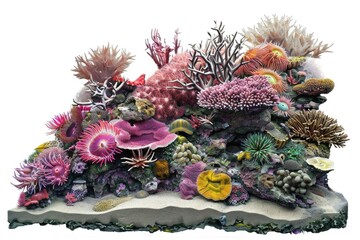 Poster - Underwater scene with colorful corals in a fish tank