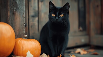 Halloween black cat