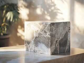 Marble Block on Table