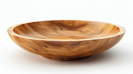 Wall Mural - A simple wooden bowl placed on a table