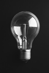 Poster - Light Bulb Black and White