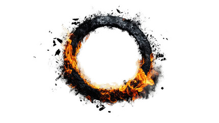 fire ring on a transparent background