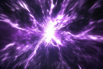 Wall Mural - Background with shiny effects and dynamic lines featuring an abstract violet explosion star