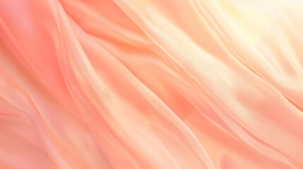 Poster - Abstract Silk Drape in Peach Tones