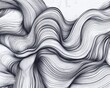 © Halina Berah - A line-art illustration of wavy fabric isolated on a plain background