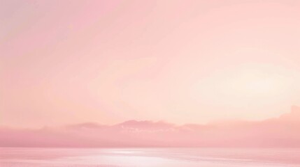 Wall Mural - Pink Sunset Over Water