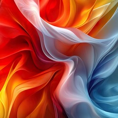 Wall Mural - Energetic wave designs flowing through a colorful abstract background