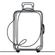 © YanaBerezh - Continuous one line drawing of a travel bag, vector illustration
