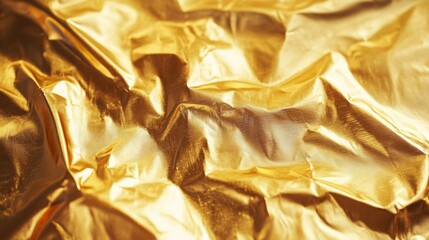 Shiny yellow gold foil texture. Gold foil background