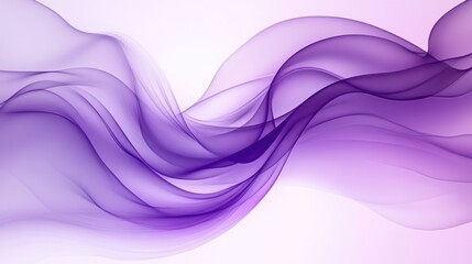 Canvas Print - Abstract Purple Waves with Gradient Background