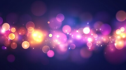 Particle wallpaper with blurred abstract background and bokeh lights. Abstract modern particle wallpaper.