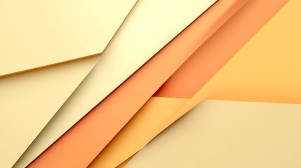 Detailed 3D render with copy-space of abstract wallpaper made of interlocking orange and yellow blocks.