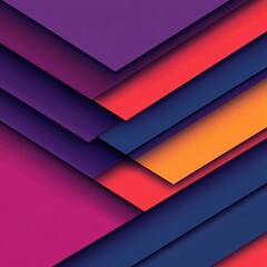 Sticker - Vibrant geometric layers with material design aesthetic for digital and print projects.