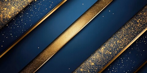 Abstract Gold and Blue Design