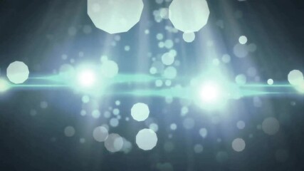 Wall Mural - animation of light trails and spots on black background