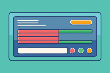 Poster - A colorful interface displaying a progress bar on a smooth purple background with emphasis on slider functionality and data tracking features in a modern design setting