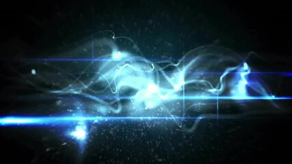 Wall Mural - animation of light trails and spots on black background