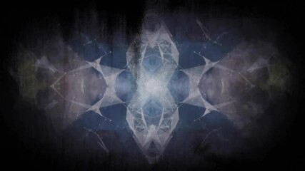 Wall Mural - animation of white shapes on black background