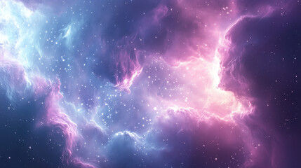nebula cloud explosion with pink and blue hues stellar cosmic scene