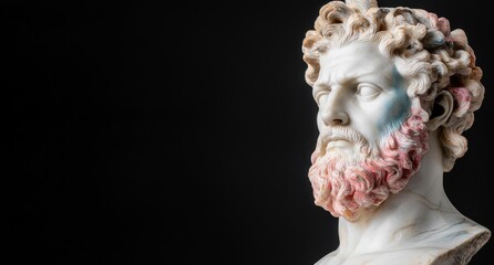 Poster - Detailed sculpture of a classical male figure