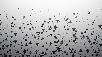 Wall Mural - Seamless Pattern of Black and White Triangles in Artistic Gradient from Dark to Light 