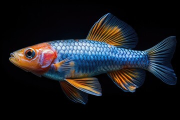 Canvas Print - Vibrant Blue and Orange Fish