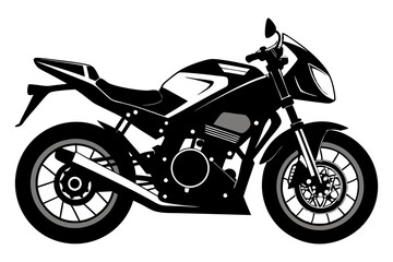 Poster - motorcycle vector silhouette black icon 