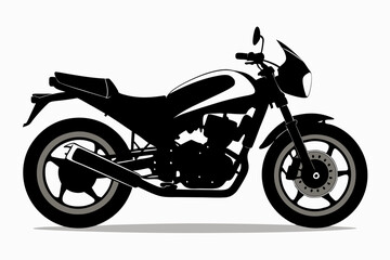 Poster - motorcycle vector silhouette black icon 