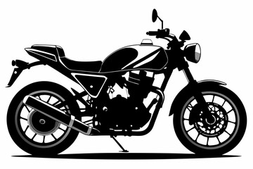 Wall Mural - motorcycle vector silhouette black icon 