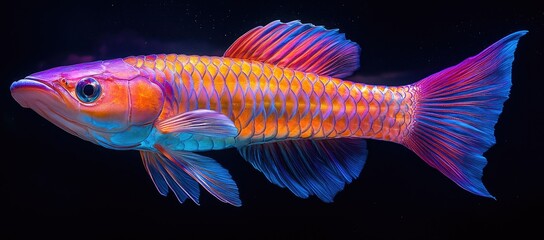 Poster - Vibrant Fish with Orange and Blue Scales