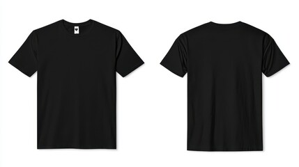 Blank Black T Shirt Mockup   Front and Back View