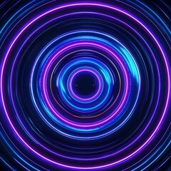 Poster - Abstract neon circles