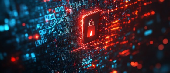 Poster - Highsecurity breach caused by black hat hackers, displaying compromised systems, encrypted data being extracted, and advanced intrusion tools