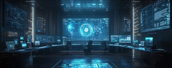 Poster - Interactive white hat hacking environment with handson training tools, simulated cyber attacks, and realworld security scenarios in a modern setting