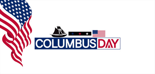 Wall Mural - An artistic depiction honoring Columbus Day and the momentous discovery of America by Christopher Columbus