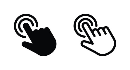 hand click icon vector. pointing hand clicks icon Vector