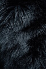 Wall Mural - An abstract background with a black fur texture creates a soft and tactile visual effect.