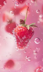 Poster - Strawberry in water