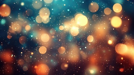 Wall Mural - Defocused particles creating a sparkling bokeh effect