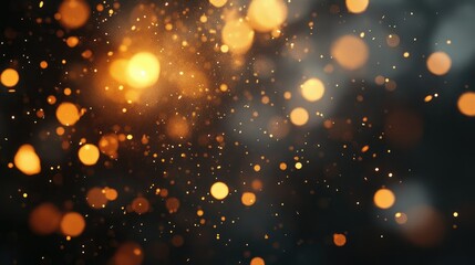 Defocused particles creating a sparkling bokeh effect